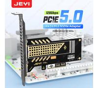 Scheda Adattatore JEYI M.2 NVMe a PCIe 5.0 X4, 128GB/s, Larghezza di Banda Bidirezionale, Compatibile con PCIe 4.0/3.0, Condensatore al Tantalio