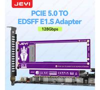 Scheda Adattatore JEYI PCIe 5.0 X4 a NVMe Ruler 2U GEN-Z EDSFF 128Gbps Supporto x8/x16 con SSD E1.S con Dissipatore di Calore PM9A3 PM9D3 P5801X