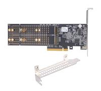 Scheda adattatore NVMe PCIe3.0 a 4 canali con raffreddamento attivo e installazione senza attrezzi Staffe Plug Play Dissipatore di calore in alluminio Scheda PCIe