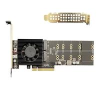 Scheda adattatore NVMe PCIe4.0 a 4 unità con divisione canale Natives per rilevamento e compatibilità istantanei Adattatori NVMe dissipatore di calore in alluminio
