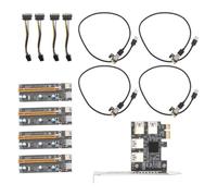 Scheda Adattatore Pci-e a 4 Porte USB 3.0 in ABS Nero | Design a Scheda Plug-in, Fissaggio al Telaio, Maggiore Stabilità e Affidabilità, per Espansione Pci-e
