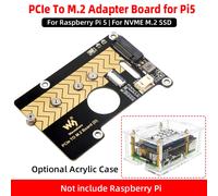 Scheda adattatore PCIe a M.2 (D) per Raspberry Pi 5 a NVMe M.2 SSD 2280 / 2260 / 2242 / 2230 Dimensioni Gen2 Gen3 Supporto per RPi 5
