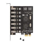 Scheda Adattatore PCIE a USB 3 0 con 7 Porte 5 Gbps Velocità di Trasmissione Modulo USB 5 V per Espansione Computer Desktop