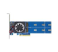 Scheda adattatore PCIe4.0x8/x16 ad alta velocità con ventola silenziosa da 40 mm supporta 4 dischi solidi fino a 16000 MB/s Scheda di espansione teorica di larghezza di banda Quad Channel
