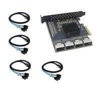 Scheda adattatore PCIExpress USB3.0 a 4 porte veloce 5Gbps trasferimento dati SATA alimentati