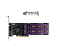 Scheda adattatore SSD ASM2824 PCIe 3.0 x8 a 4X M.2 NVMe con ASM2824 per Minisforum Synology ZFS TrueNAS 22110/2280/2260/2242/2230 4* M.2