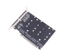 Scheda adattatore SSD NVMe M.2 da 4.0 5.0 x16 a quattro porte con indicatori LED e chip di potenza ad alte prestazioni PCB di espansione multi SSD per desktop workstation server storage aggiornamento