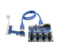 Scheda Aggiuntiva PCI-E da 1 un 4 PCI Express Riser Card ITX un 4 Slot PCI-E Esterni Scheda Moltiplicatore di Porta PCIe