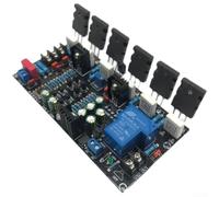 Scheda amplificatore audio da 300 W RMS, con transistor A1943 C5200 e protezione altoparlante integrata, supporto per ampio voltaggio ± 20 V-± 90 V, nero
