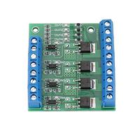 Scheda Amplificatore PLC, Modulo MOS FET a 4 Canali PWM Modulo Driver Scheda Circuito Amplificatore PLC 3-20V a 3,7-27VDC 10A