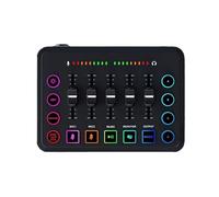 Scheda Audio A 5 Canali Voce Di Canto Modificata Luce Colorata Alimentazione Phantom 48V Scheda Audio Sintonizzazione Professionale Streaming Live