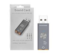 Scheda Audio Adattatore da USB a 3,5 mm con Riduzione del Rumore | Scheda Audio Stereo Esterna Per Live Streaming Produzione Musicale Registrazione Domestica Studio Podcast Voice Over