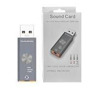 Scheda audio | Adattatore USB 3,5 mm con riduzione del rumore | Scheda audio USB | per Podcast Gioco Streaming Studio Voice Off Registrazione Home Riunione Produzione Musicale