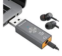 Scheda audio - Adattatore USB a scheda audio esterna da 3,5 mm per riduzione del rumore, riduzione del rumore con un clic, Plug and Play Studio Podcast Live Streaming Voice Over