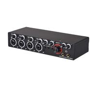 Scheda audio con interfaccia USB a 4 canali con alimentazione phantom da 48 V, 2 ingressi e 2 uscite, 24 bit 192 kHz per registrazione professionale, karaoke dal vivo, streaming, performance DJ e