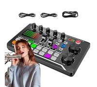 Scheda audio dal con effetti mixer DJ e cambia voce, scheda mixer DJ per principianti, scheda effetti sonori per streaming, registrazione podcast, PC, smartphone