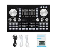Scheda Audio Dal Vivo Con Alimentatore Da 48 V. Mixer Audio DJ Multifunzione. Regolazione Del Volume Del Microfono For Il Canto In Streaming Dal Vivo