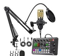 Scheda audio dal vivo con effetti mixer DJ e cambia voce, Mixer audio per scheda audio dal vivo, scheda audio per streaming live, pacchetto di apparecchiature per podcast, Mixer audio per