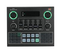 Scheda audio dal vivo DLOETT V9 Accompagnamento BT Mixer audio con effetti sonori Trasmissione Registrazione di rete Canto su telefoni portatili