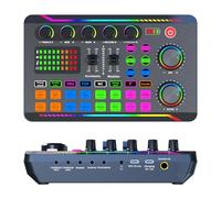 Scheda audio dal vivo, mixer con 16 effetti di cambiamento del suono, DJ in streaming Bluetooth, per registrazione/podcasting/giochi/live streaming
