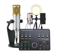 Scheda Audio Dal Vivo, Scheda Mixer Audio Scheda Audio Esterna USB, Cambia Voce con Effetti Sonori Multipli, per Registrazione Video, Trasmissione in Streaming Live
