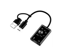 Scheda Audio Esterna Adattatore per Microfono Stereo USB 2.0 Tipo C Convertitore Professionale per Cuffie per Laptop Altoparlante per PC
