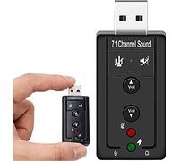 Scheda audio esterna con interfaccia USB con pulsanti - nero