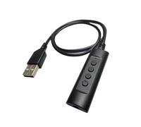 Scheda audio esterna da 3,5 mm a USB con controllo volumi/microfoni/altoparlante On OffButton rileva automaticamente il canale virtuale della scheda audio
