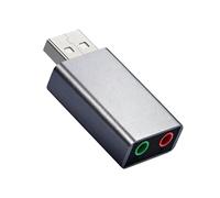 Scheda audio esterna da USB a jack da 3,5 mm con ingresso microfono e uscita cuffie, adattatore audio USB stereo plug and play per PC Laptop PS4 PS5 compatibile con Windows e Mac, convertitore audio