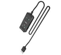 Scheda audio esterna di USB con 7.1 Virtual Surround per la gestione facile del suono di gioco per le cuffie/microfoni