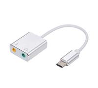 Scheda audio esterna USB C Type-C Hi-Fi Voice 7 1 CH Adattatore USB-C a Jack 3 5mm Cuffie Microfono Speaker Sostituzione per Laptop Macbook Pro