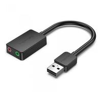 Scheda audio esterna USB Vention a 2 porte da 0,15 m Nera
