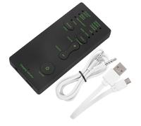 Scheda audio esterno portatile Grcfumo, scheda audio live con cavo da 3,5 mm, 4 modifiche vocali audio audio scheda per live e cantare