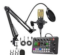 Scheda Audio Live Con Effetti Mixer Dj E Cambia Voce, Scheda Audio F998 Live Sound, Scheda Audio Cambia Voce Con Luce Led, Scheda Mixer Audio Professionale (B)