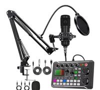 Scheda Audio Live Con Effetti Mixer Dj E Cambia Voce, Scheda Audio F998 Live Sound, Scheda Audio Cambia Voce Con Luce Led, Scheda Mixer Audio Professionale (C)