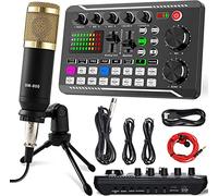 Scheda audio live e interfaccia audio con effetti mixer DJ e cambia vocale, mixer audio stereo Bluetooth F988, per streaming live Youtube, PC, studio di registrazione ( Streaming Microphone kit)