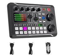 Scheda audio podcast, mixer audio, interfaccia audio con mixer DJ effetti scheda audio live e cambia voce