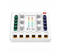 Scheda audio professionale 12 effetti sonori a basso rumore per karaoke gaming nero