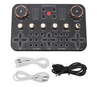 Scheda Audio, Scheda Audio con Cambio Voce a Effetti Multipli, Mixer Broadcast con Luce a LED, Mixer Interfaccia Audio Professionale, Mixer DJ per Streaming Live Giochi Online Registrazione Musica Can