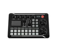 Scheda audio, Sound Effects Board scheda audio compatibile Bluetooth, mixer audio professionale con luci LED, riconoscimento vocale e 12 modalità regolabili, interfaccia mixer DJ per podcasting, canto
