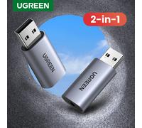 Scheda Audio UGREEN adattatore interfaccia Audio da USB a 3.5mm per microfono auricolare per PC Laptop PS5/4 trrs (CTIA/OMTP) guscio in metallo in alluminio