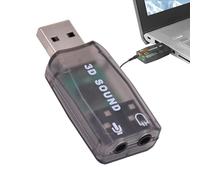 Scheda audio USB - 2 in 1 USB d ac per PC | Adattatore audio | Adattatore audio per audio stereo | Adattatore per scheda audio esterna per guardare la TV, ascoltare musica