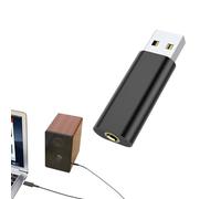 Scheda audio USB - Adattatore audio esterno da 3,5 mm, convertitore cuffie per laptop Plug-Play, interfaccia stereo senza driver, chip per cancellazione del rumore | Supporto microfono universale per