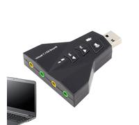 Scheda audio USB, adattatore stereo esterno, convertitore splitter | interfaccia audio da 3,5 mm | compatibilità plug and play | uscita ad alta fedeltà | dispositivo portatile compatto