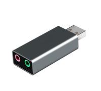 Scheda audio USB con adattatore per cuffie e microfono facile da trasportare custodia in metallo convertitore uditivo