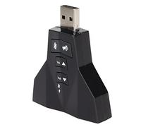 Scheda audio USB, Controllo del volume Doppia Cuffia Connessione microfono Adattatore audio USB Multifunzionale con luce LED per computer portatile