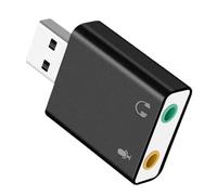 Scheda Audio USB Da 3,5 Mm In Lega Di Alluminio - Adattatore USB Per Computer | Adattatore Digitale Stereo, Scheda Audio Esterna Per Karaoke In Streaming Live, Plug-and-play, Nessun Driver Neces