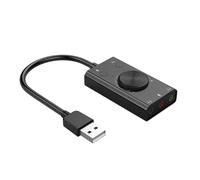 Scheda audio USB esterna 2 in 1 senza driver con indicatore LED per altoparlante microfono auricolare Plug & Play