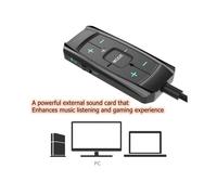 Scheda Audio USB Esterna 7.1 Canali 3D Adattatore Audio da 3,5 mm Cuffie da Gioco Auricolari di Ricambio per PC Desktop Notebook