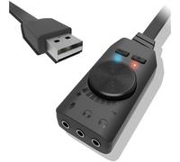 Scheda audio USB esterna a 7.1 canali, adattatore audio surround virtuale Xear3D per un'esperienza di gioco migliorata, funzionalità plug and play,